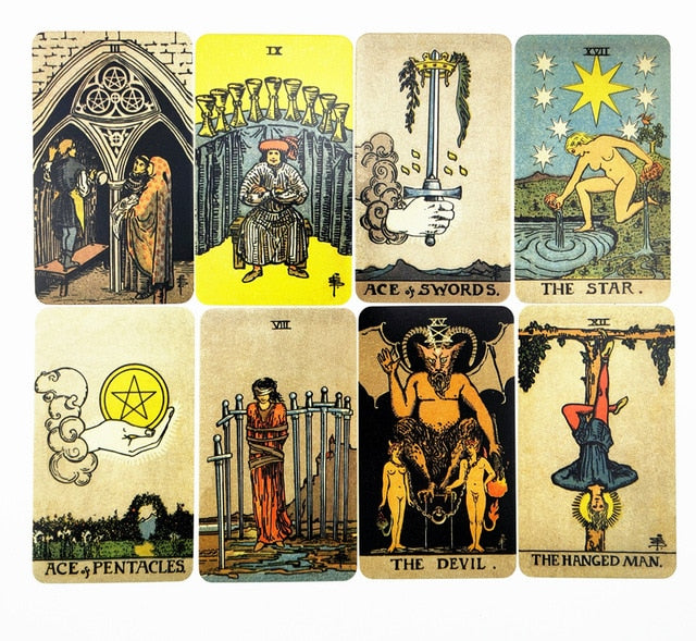 ◄▬♠ Bộ Bài Smith Waite Tarot H3 – Borderless Edition Cao Cấp - Dụng cụ làm sạch chổi đánh phấn